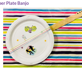 Paper plate banjo